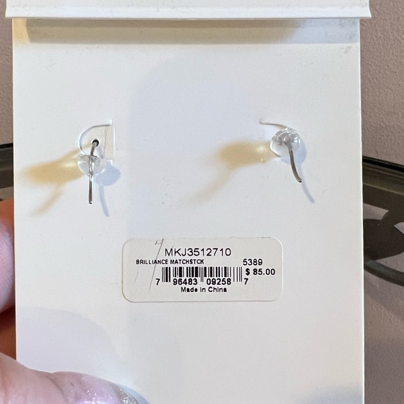 MK Gold & Silver Sparkle Drop Earrings - Picture 4 of 4